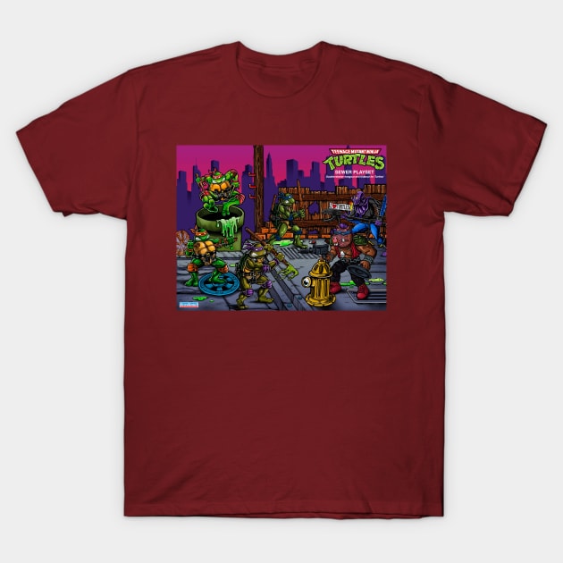 TMNT Sewer playset vintage poster T-Shirt by Ale_jediknigth